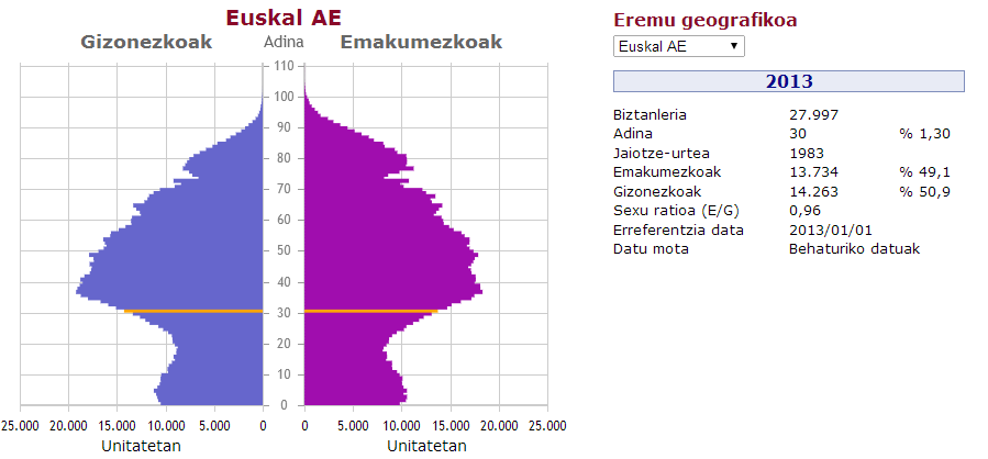 Aukeraturiko adinari dagokion informazioa